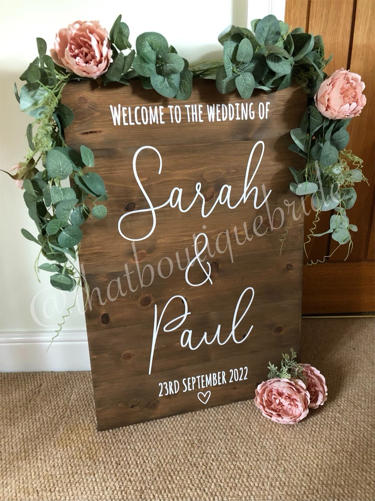 Wooden RUSTIC Wedding welcome sign, wedding reception decor,