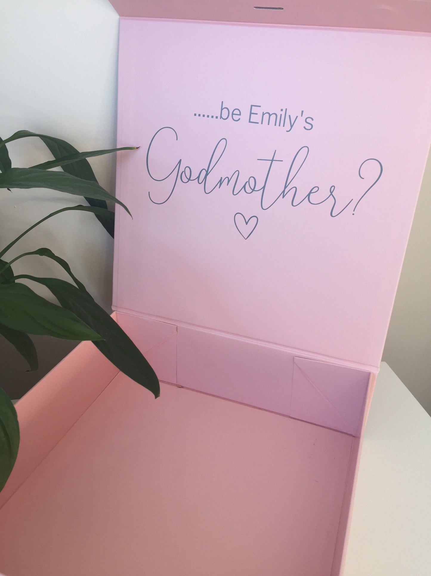Ribbon tie gift box, Personalised proposal gift box, Godparent proposal box, memory box, new baby gift, newly wed presents, keepsake box