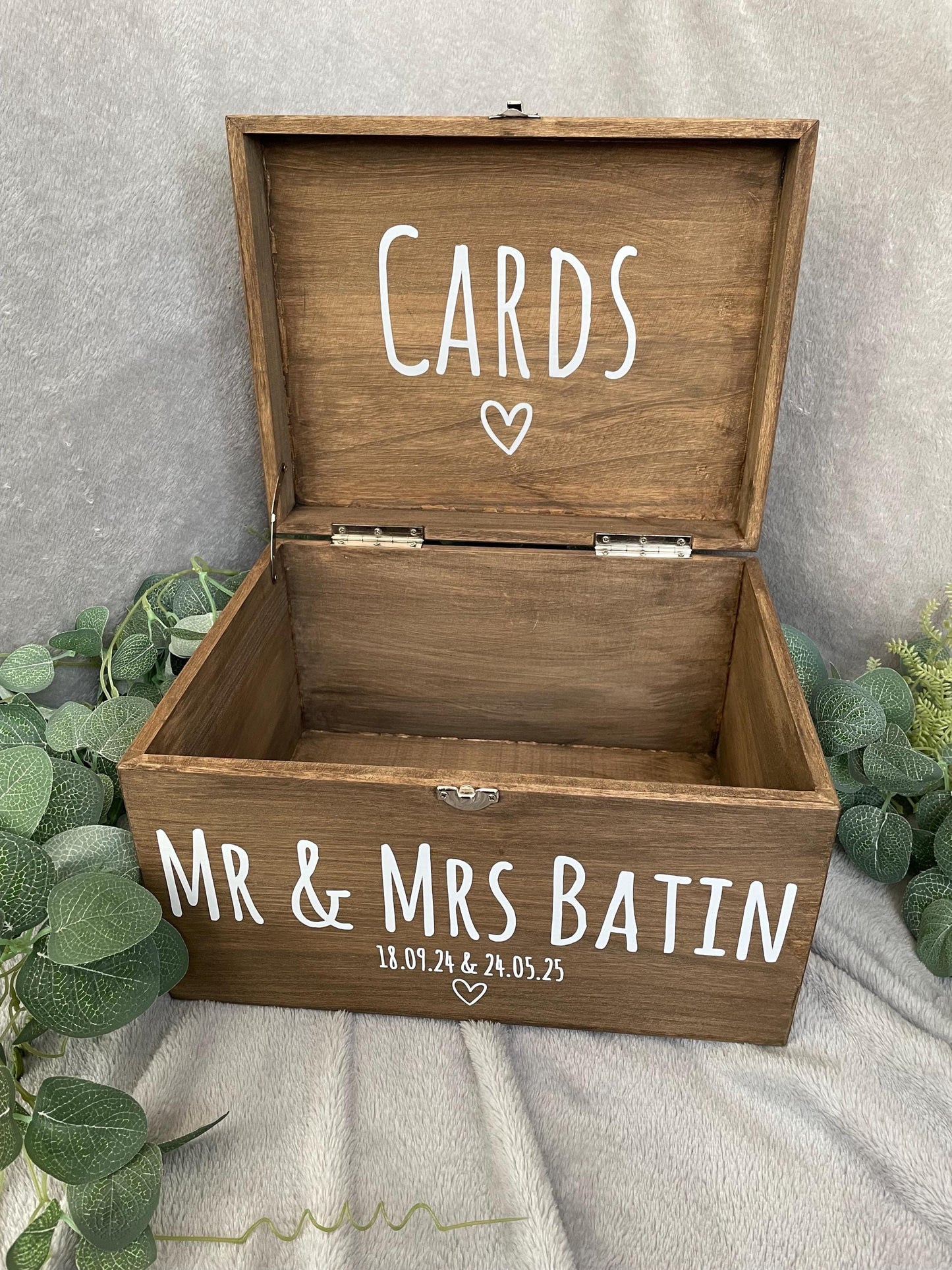 Personalised RUSTIC wedding card box, Wedding memory box, Wedding keepsake box, Wooden Wedding box, rustic wedding post box