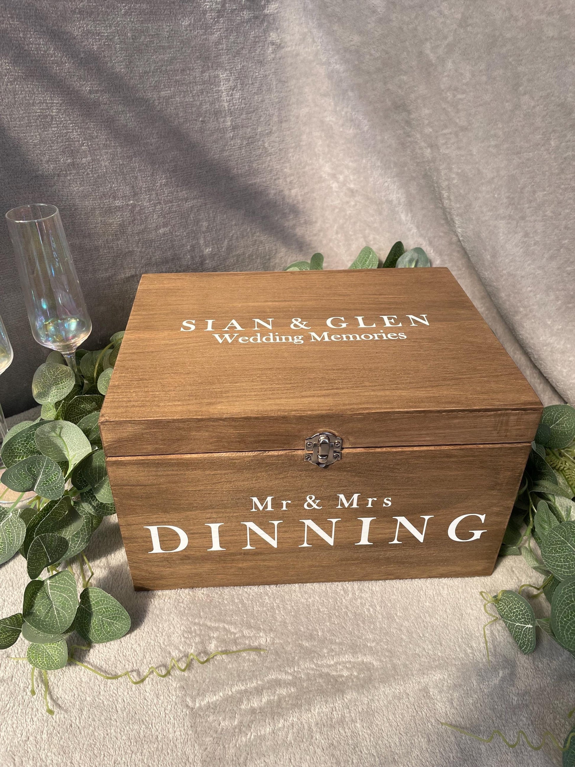 Personalised RUSTIC wedding card box, Wedding memory box, Wedding keepsake box, Wooden Wedding box, rustic wedding post box