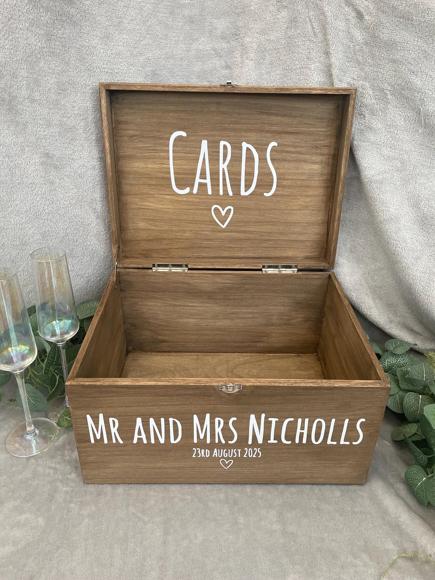 Personalised RUSTIC wedding card box, Wedding memory box, Wedding keepsake box, Wooden Wedding box, rustic wedding post box