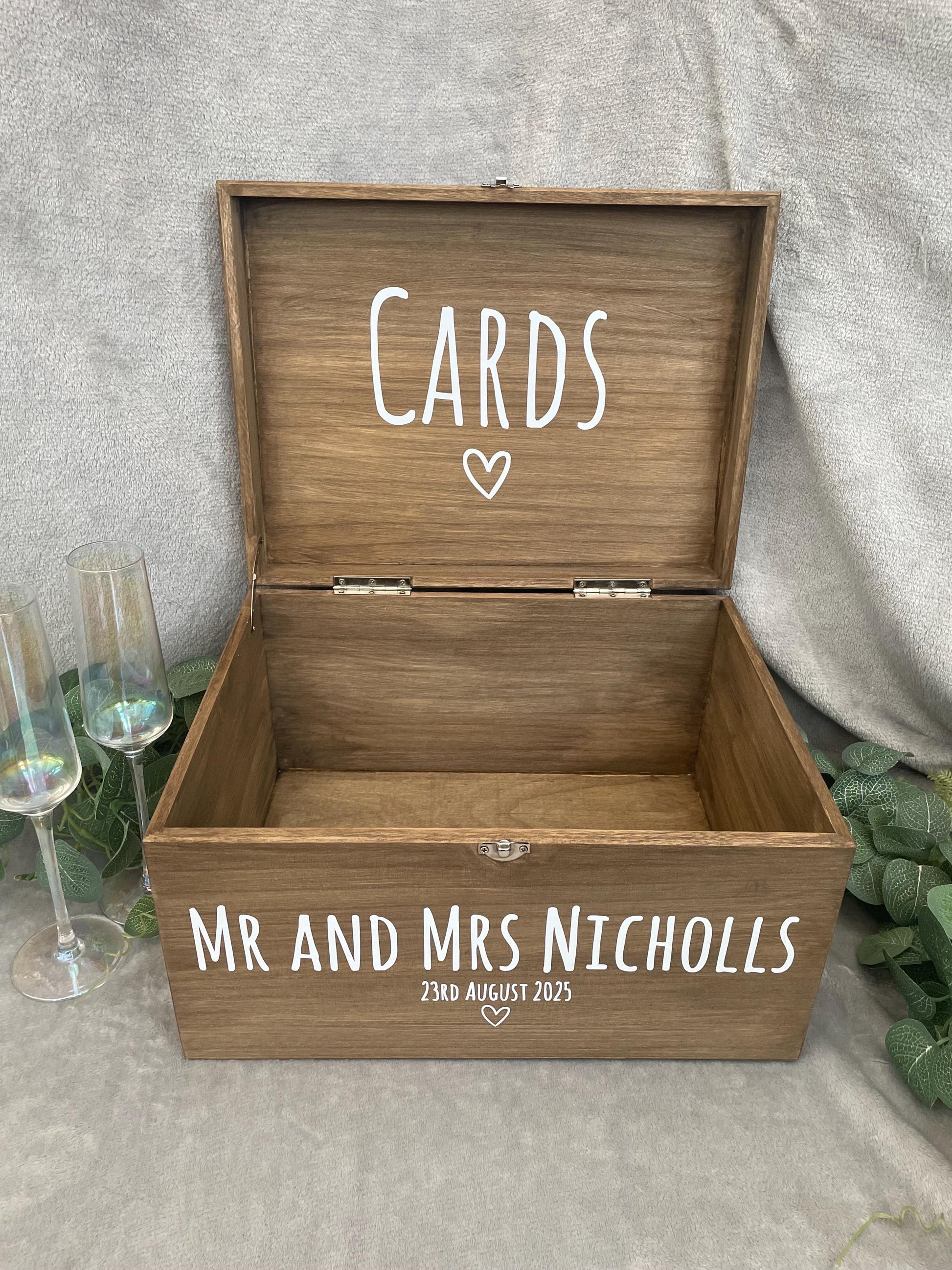 Personalised RUSTIC wedding card box, Wedding memory box, Wedding keepsake box, Wooden Wedding box, rustic wedding post box