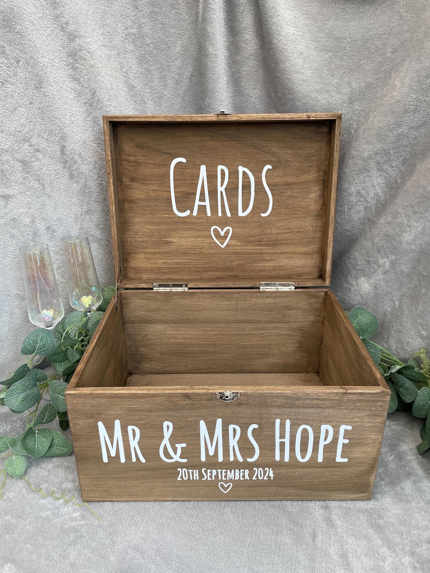 Personalised RUSTIC wedding card box, Wedding memory box, Wedding keepsake box, Wooden Wedding box, rustic wedding post box