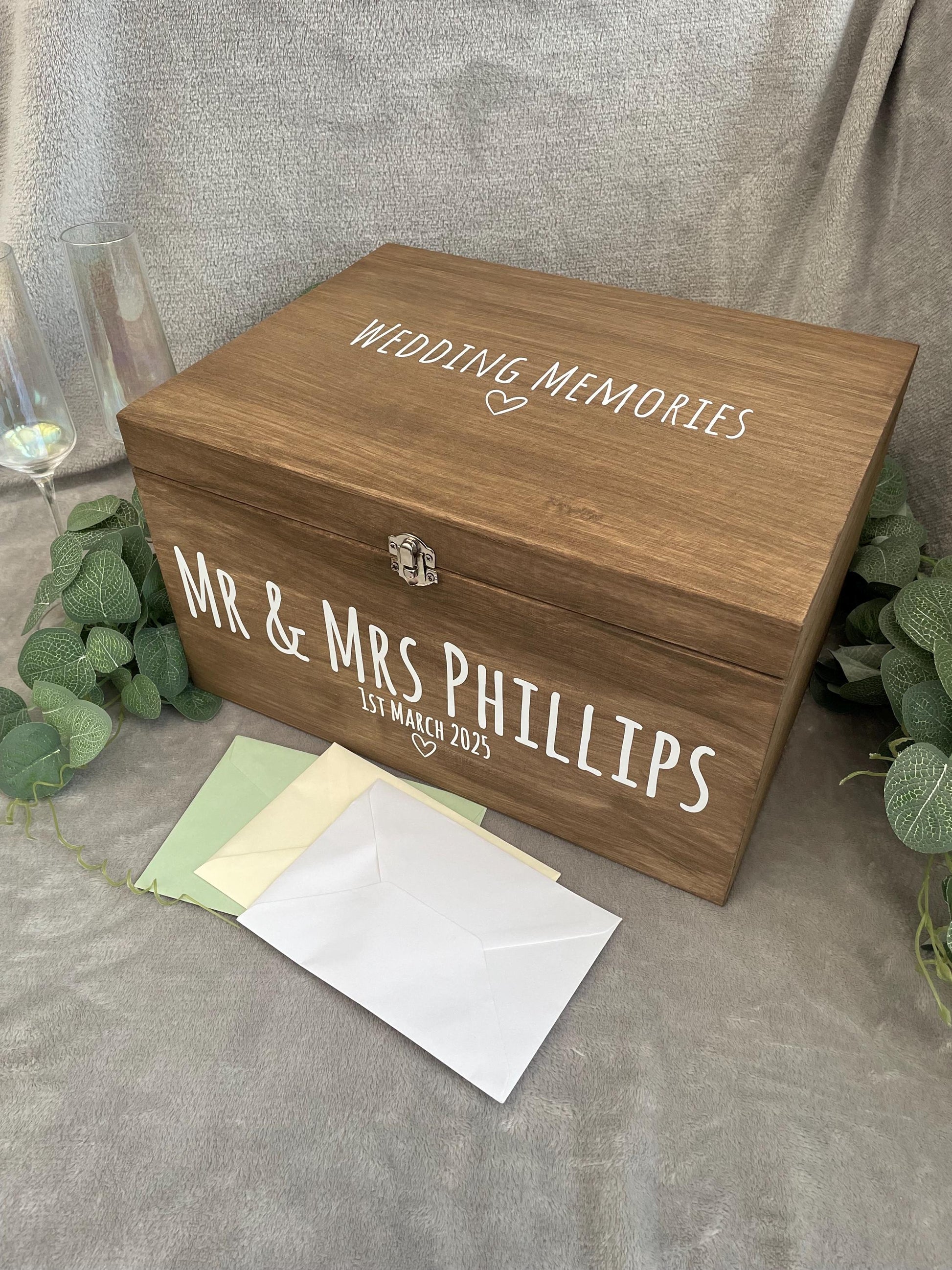 Personalised RUSTIC wedding card box, Wedding memory box, Wedding keepsake box, Wooden Wedding box, rustic wedding post box