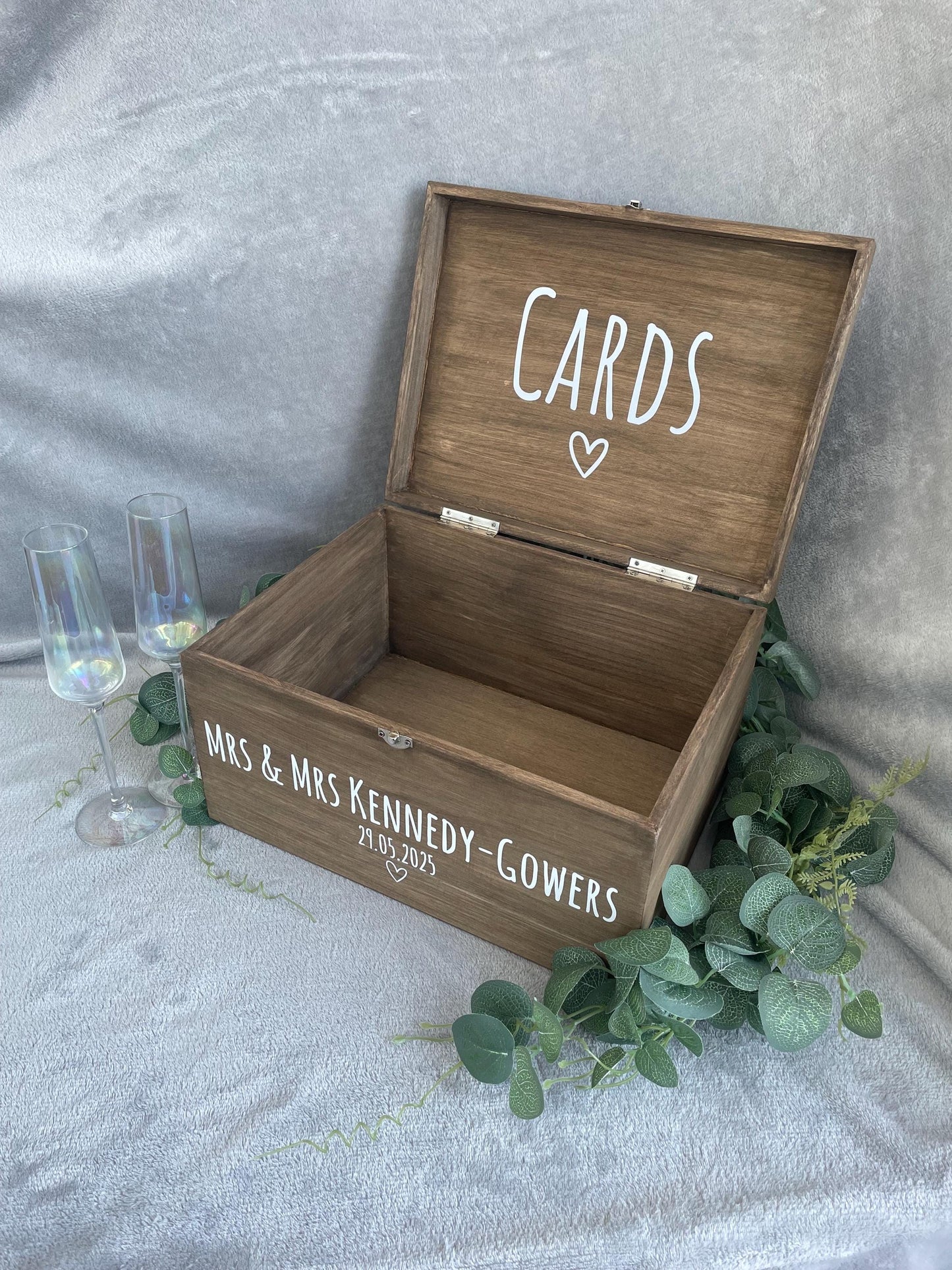 Personalised RUSTIC wedding card box, Wedding memory box, Wedding keepsake box, Wooden Wedding box, rustic wedding post box