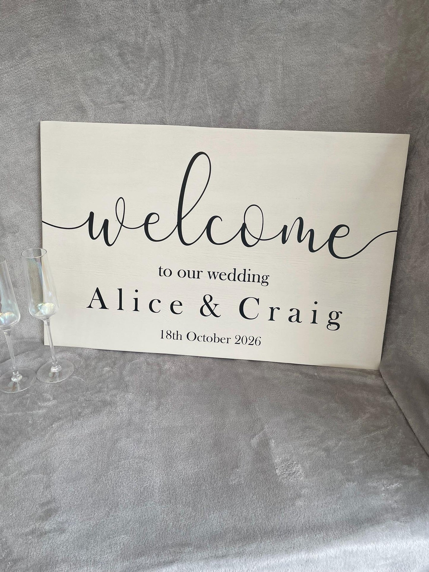 Wooden NEUTRAL Wedding welcome sign,  wedding reception decor.