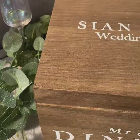 Personalised RUSTIC wedding card box, Wedding memory box, Wedding keepsake box, Wooden Wedding box, rustic wedding post box