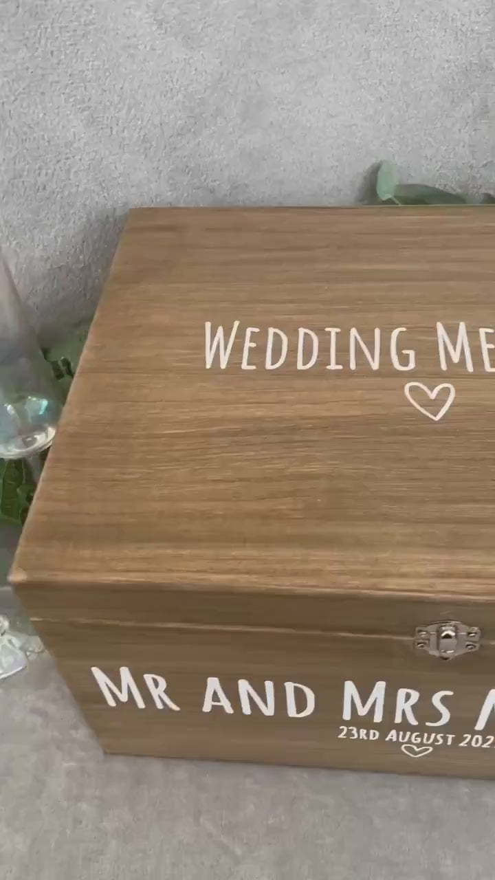 Personalised RUSTIC wedding card box, Wedding memory box, Wedding keepsake box, Wooden Wedding box, rustic wedding post box
